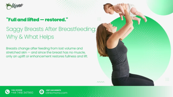 Breasts change after feeding from lost volume and stretched skin — and since the breast has no muscle, only an uplift or enhancement restores fullness and lift.